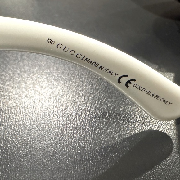 Authentic NEW Gucci GG2954 White Logo Optical Glasses with Rhinestone GG Detail - Picture 5 of 9